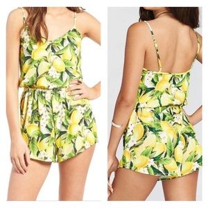 SHOW ME YOUR MUMU Rorey Lemon Print Romper